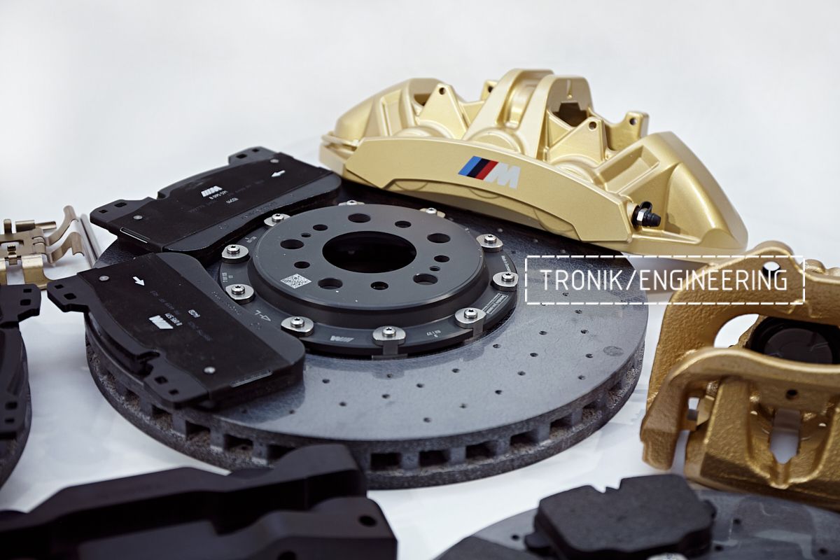 Полный комплект карбон-керамической тормозной системы для BMW G11/G30. Фото 9