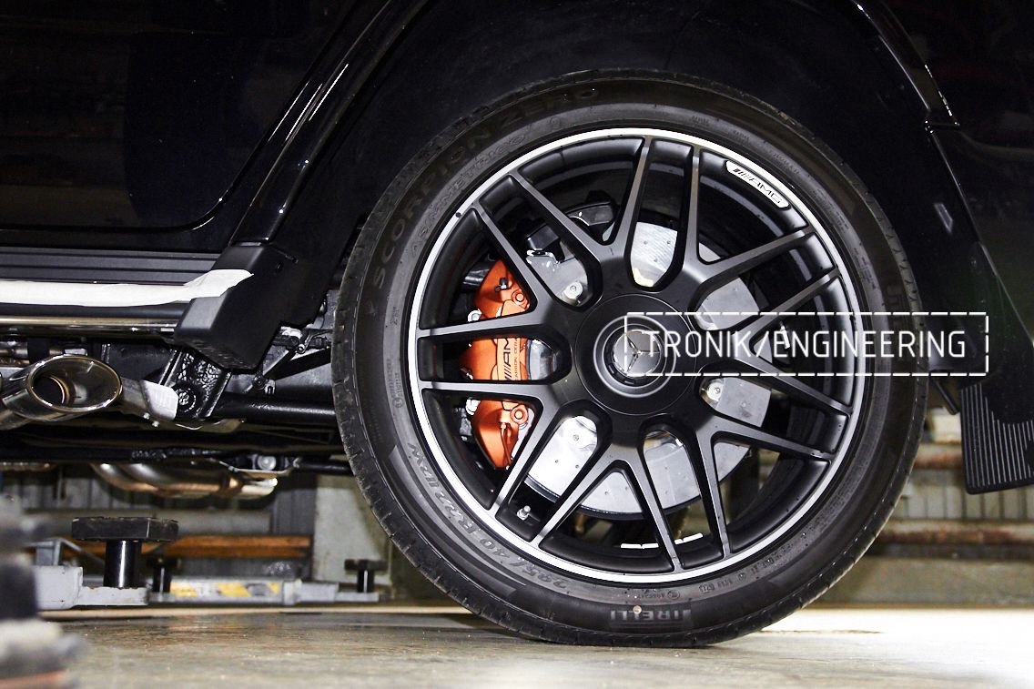 Установка карбоно-керамической тормозной системы на Mercedes-Benz NEW G-Class. Фотография 16