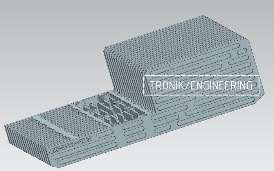 Спроектированная крышка редуктора и радиатора охлаждения для Мерседес Бенц Волчок Е60 АМГ. Фото 2
