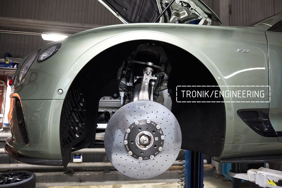 Установка карбон-керамической тормозной системы на Bentley Continental GT 2020. Фотография 19