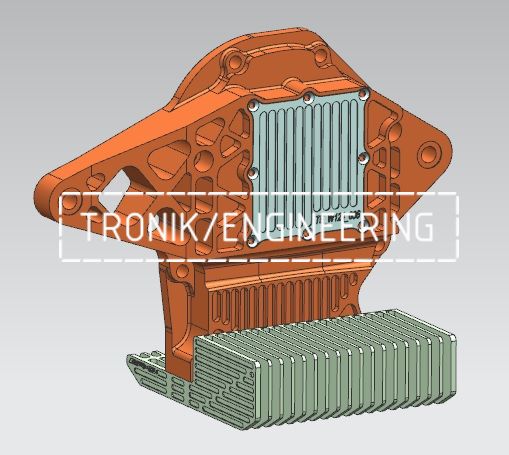 Спроектированная крышка редуктора и радиатора охлаждения для Мерседес Бенц Волчок Е60 АМГ. Фото 5