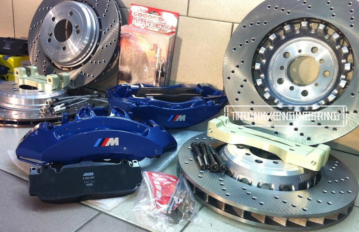 Тормозная система BMW M3 E90 Brembo 6-pot (30-34-36) диск BMW_M 396-36  Brembo 4-pot (32-32) диск BMW_M 370-24 | TRONIK ENGINEERING